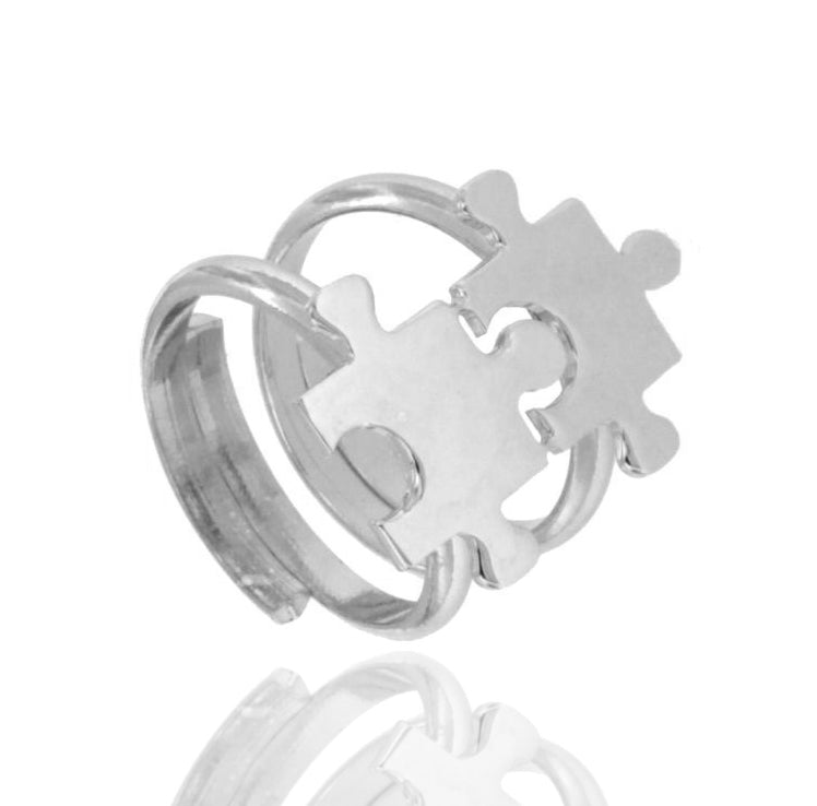 Anello Puzzle “Connection” – Argento 925 Regolabile