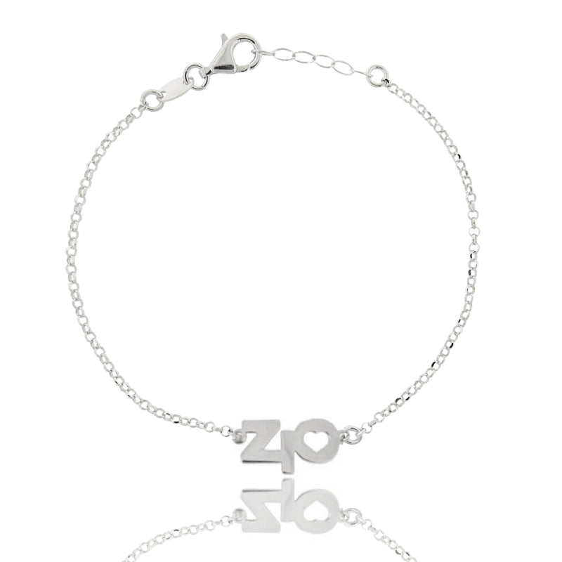 Zeta Love – Bracciale con Iniziale Z in Argento 925