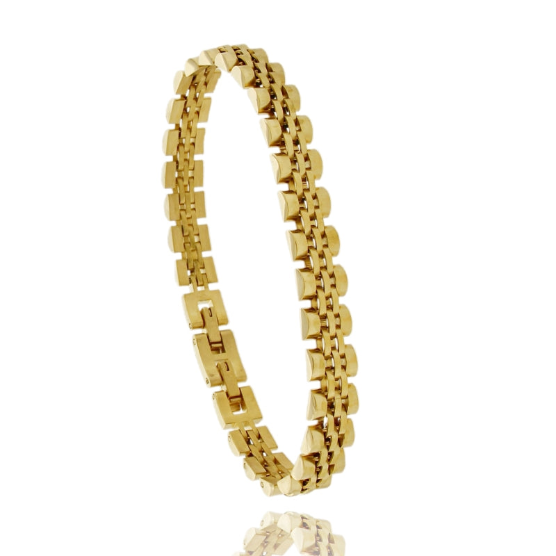 Jubilee Gold – Bracciale Maglia Iconica in Acciaio Dorato