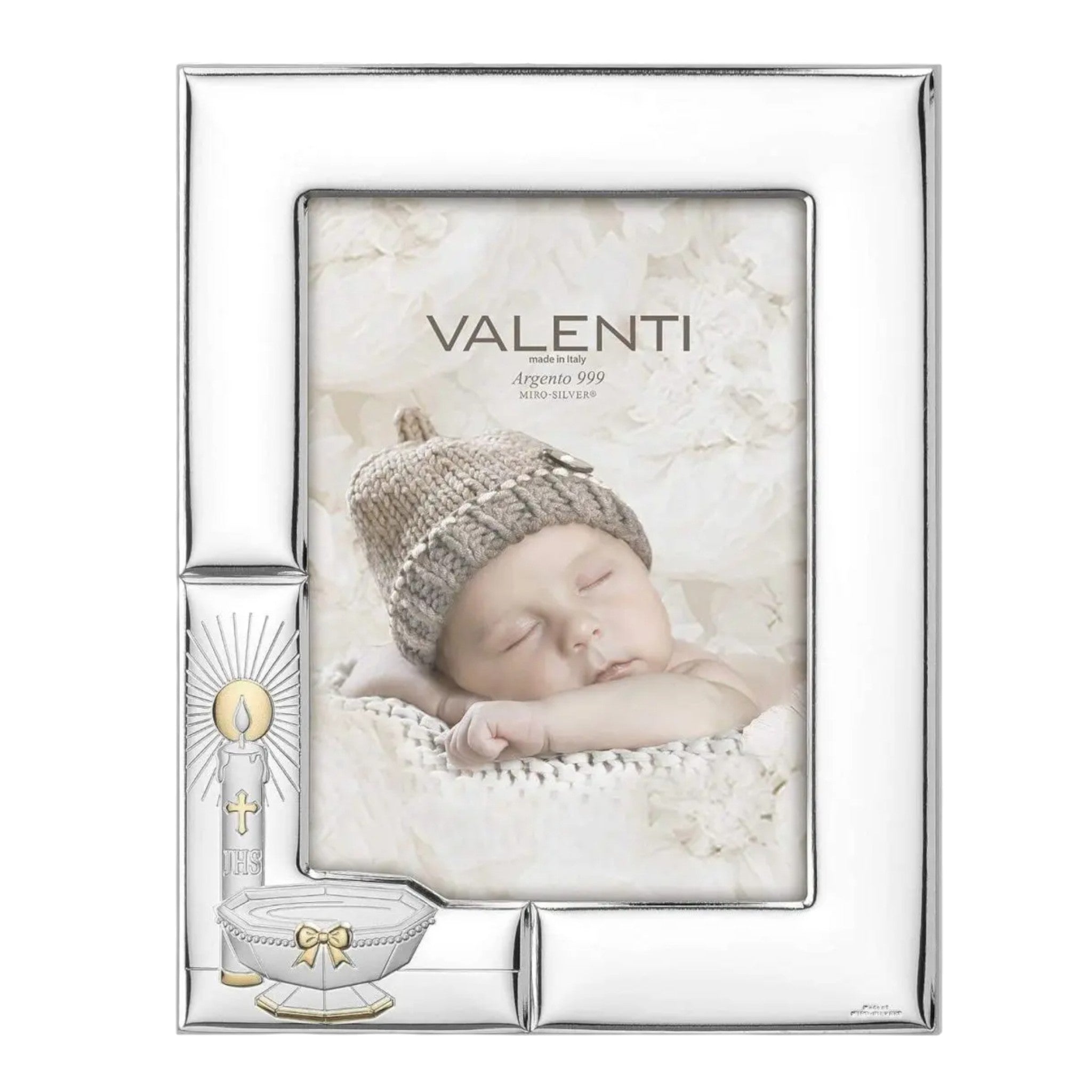 Cornice Battesimo in Argento 925 Valenti 13×18