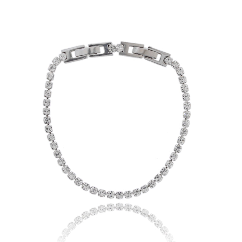 Bracciale Tennis “Equilibrio” in Acciaio con Pietre