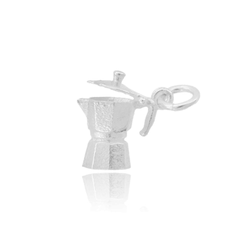 Moka d’Amore – Ciondolo Caffettiera in Argento 925
