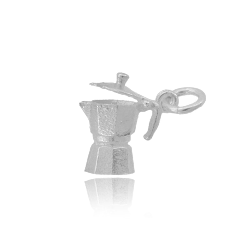 Moka d’Amore – Ciondolo Caffettiera in Argento 925