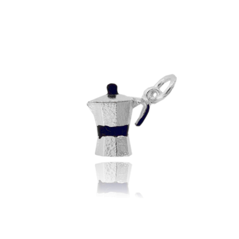 Moka d’Amore – Ciondolo Caffettiera in Argento 925