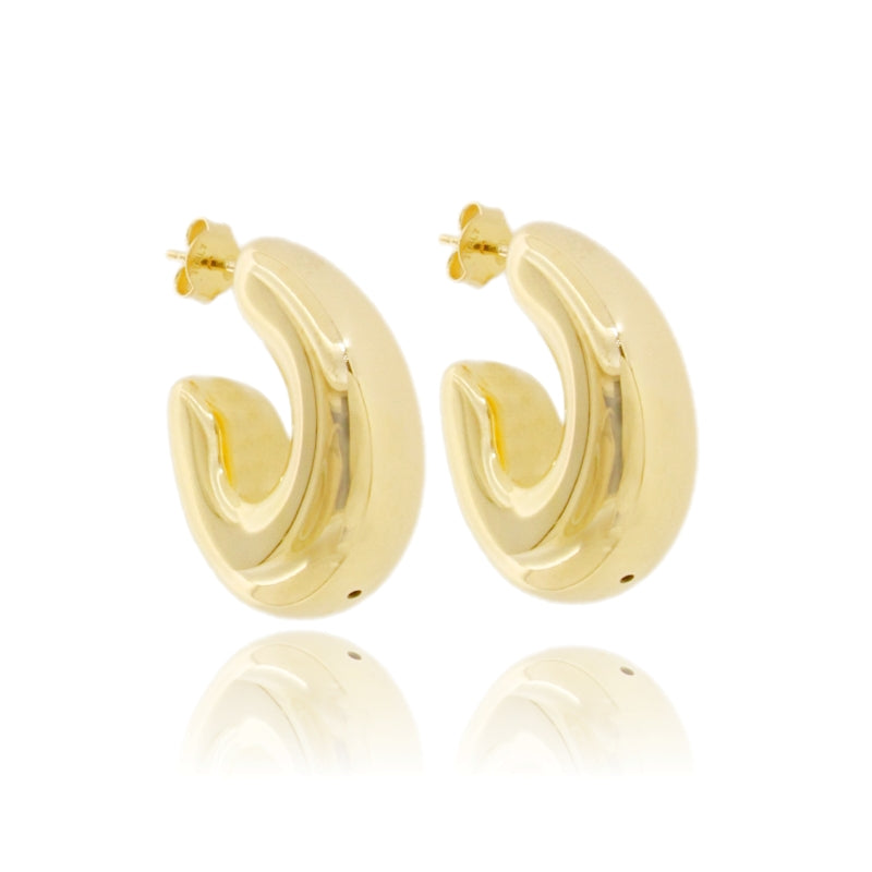 Orecchini “Soft Curve” – Cerchi Virgoletta in Argento 925