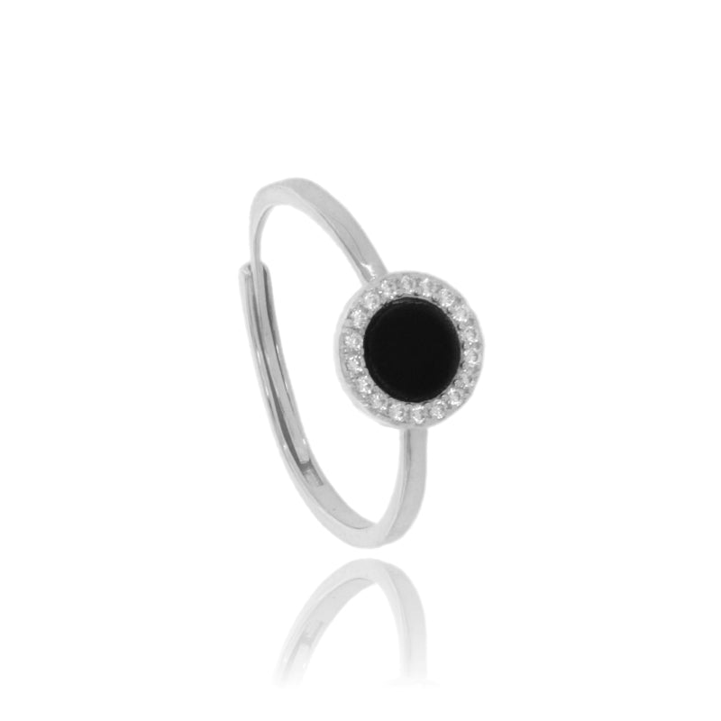 Anello Aura Circle – Argento 925 con Pietra Naturale e Zirconi