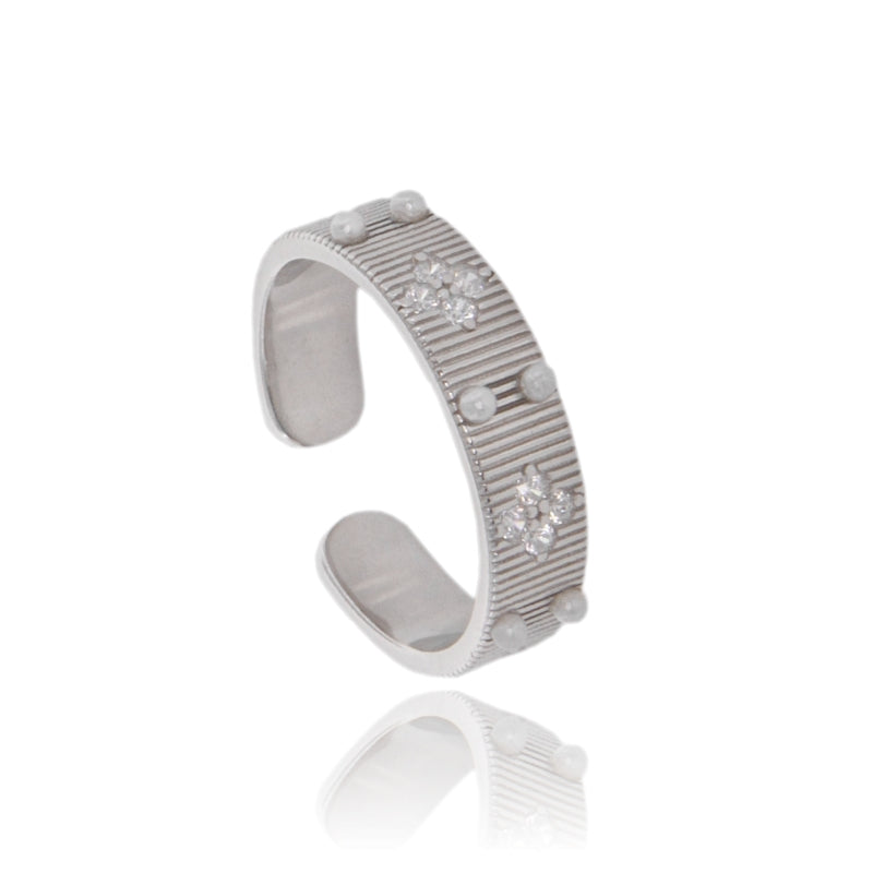 Anello Bloom Étoile – Fiori Luminosi in Argento 925