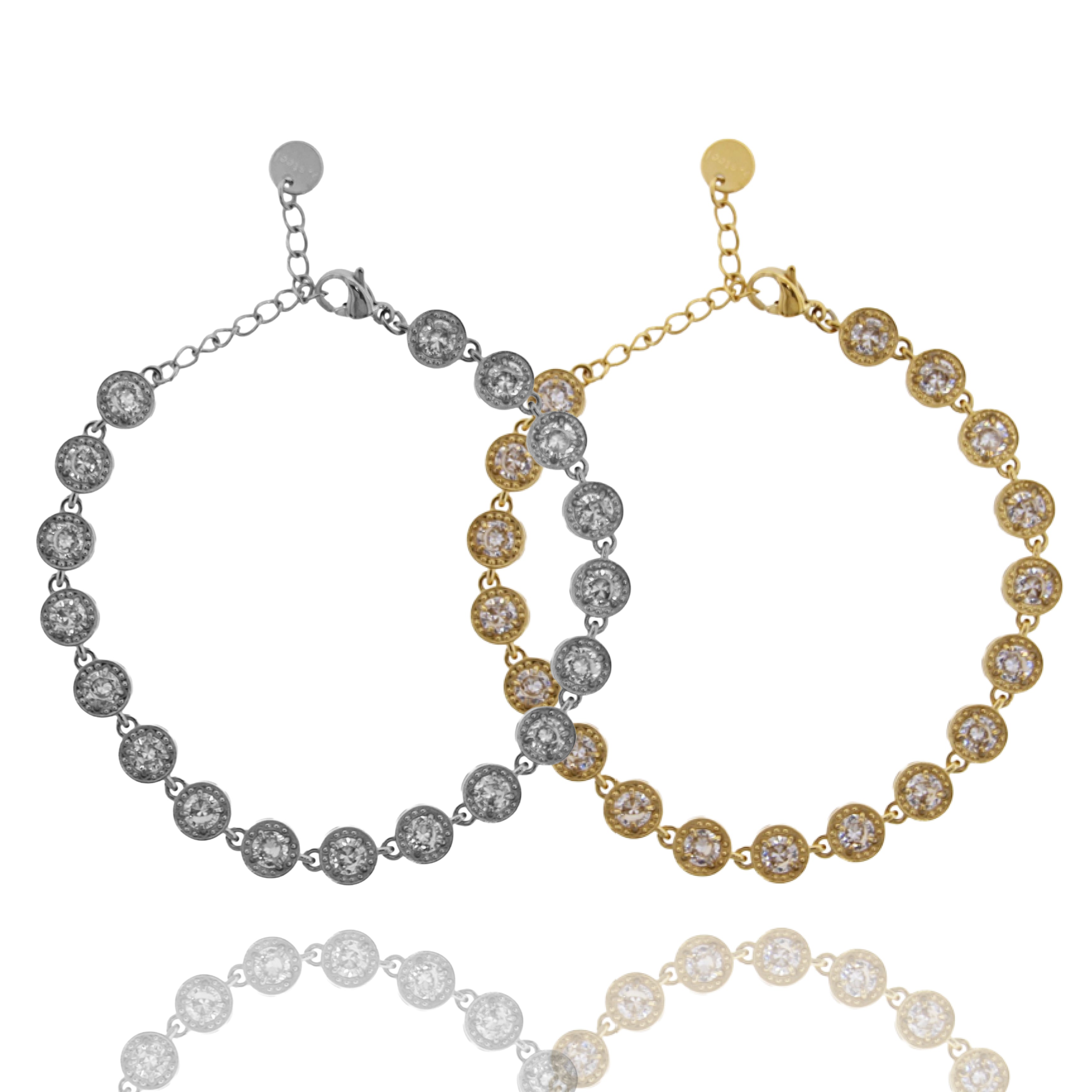 Luce Continua – Bracciale Tennis con Zirconi in Acciaio