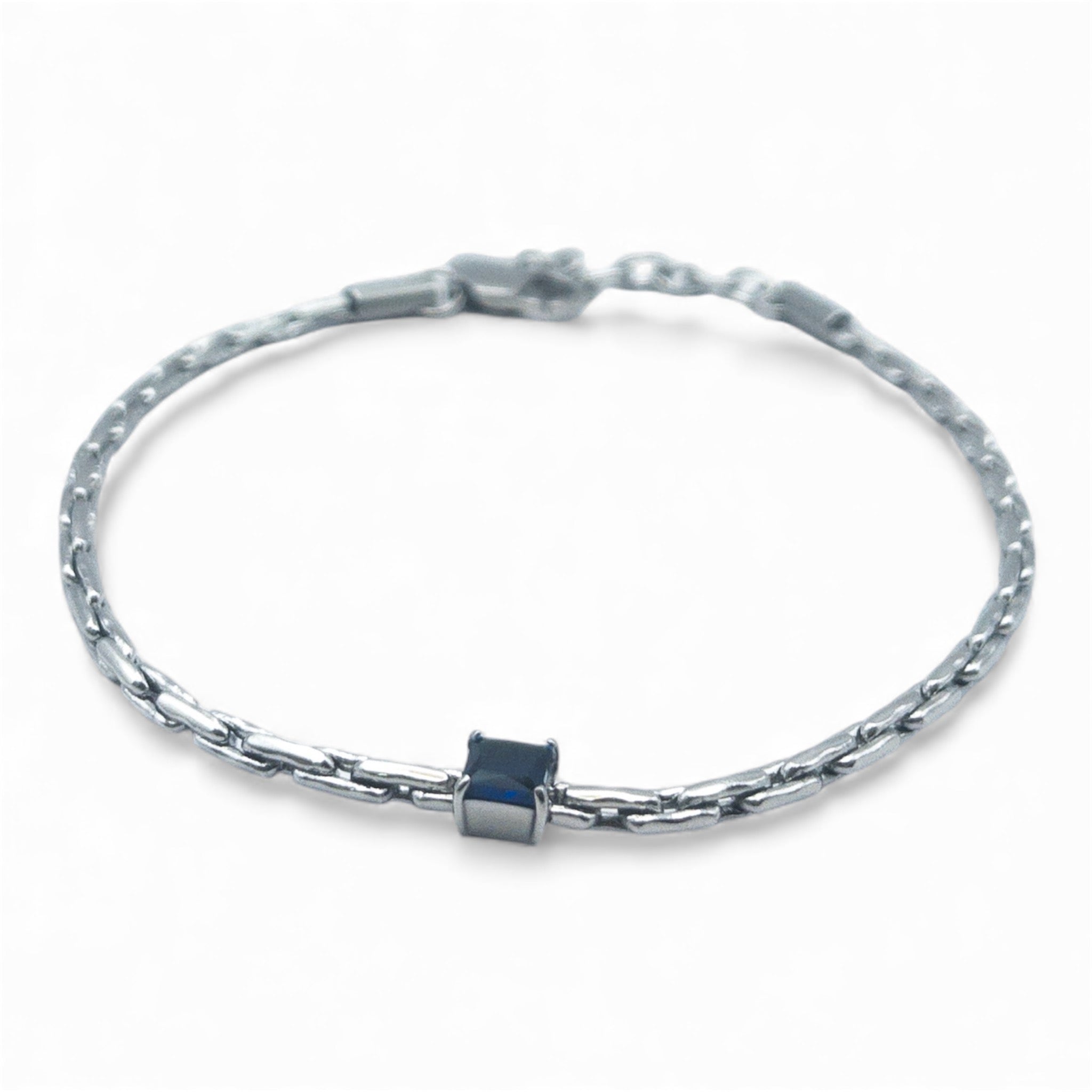 Bracciale Blu Notte – Argento e Pietra Zaffiro