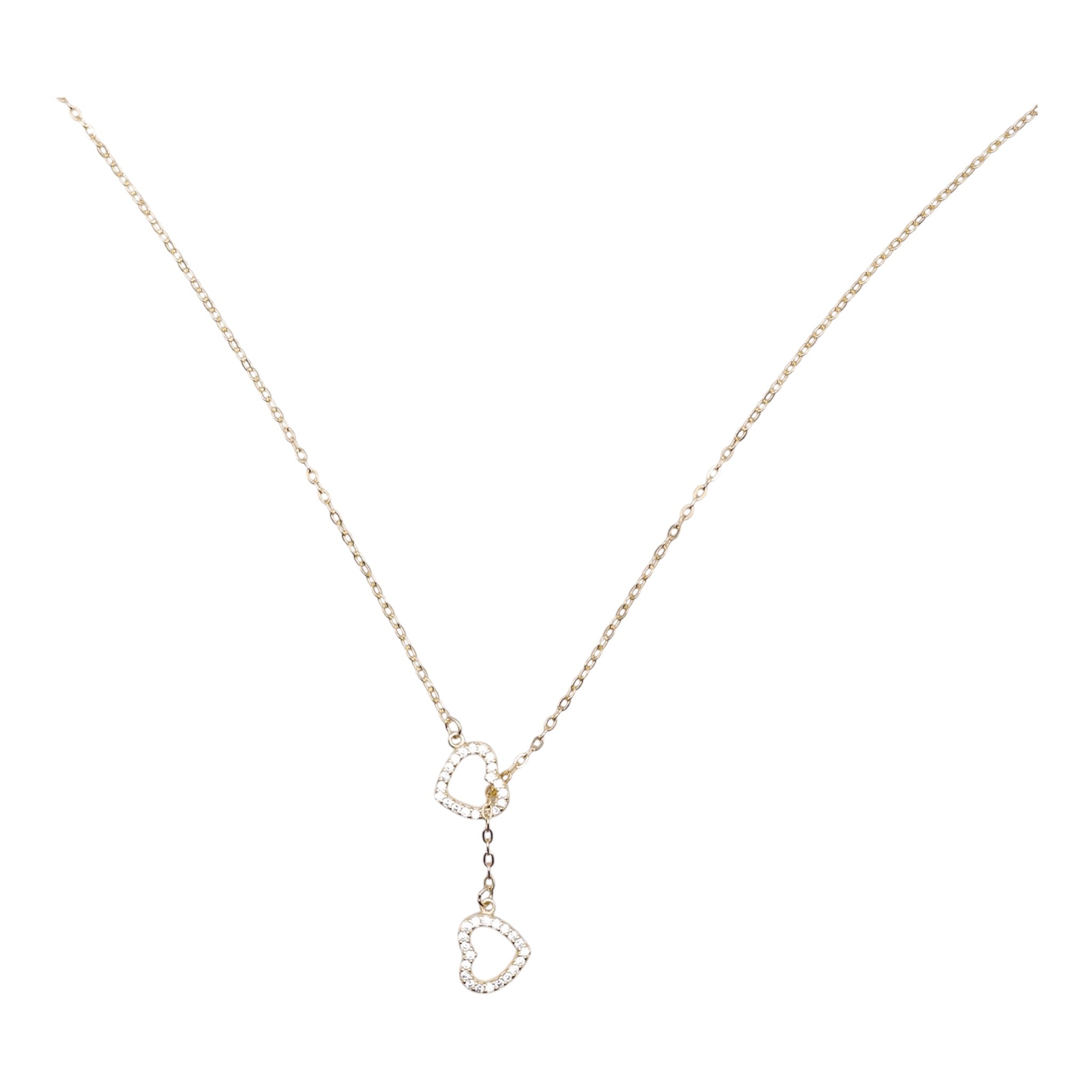 Collana Saliscendi Double Hearts