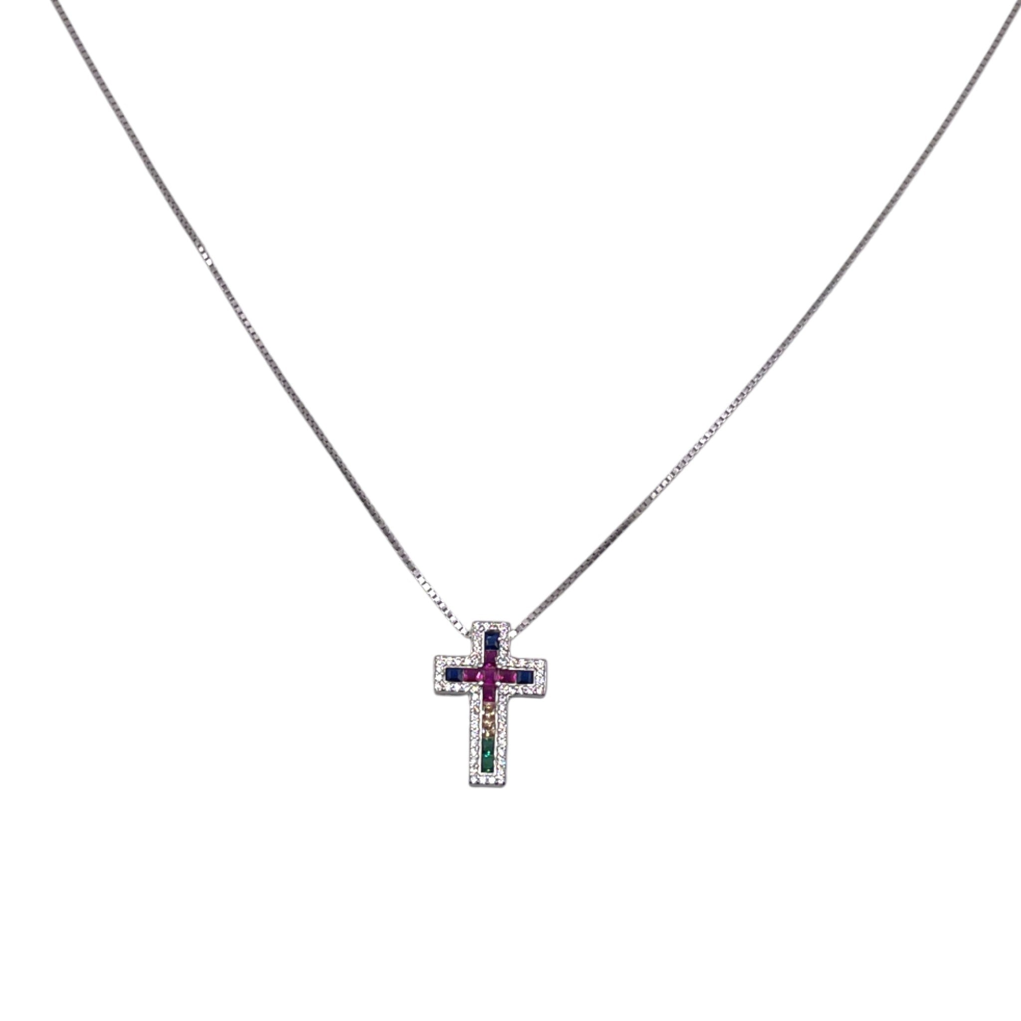 Rainbow Cross Glow - Argento 925