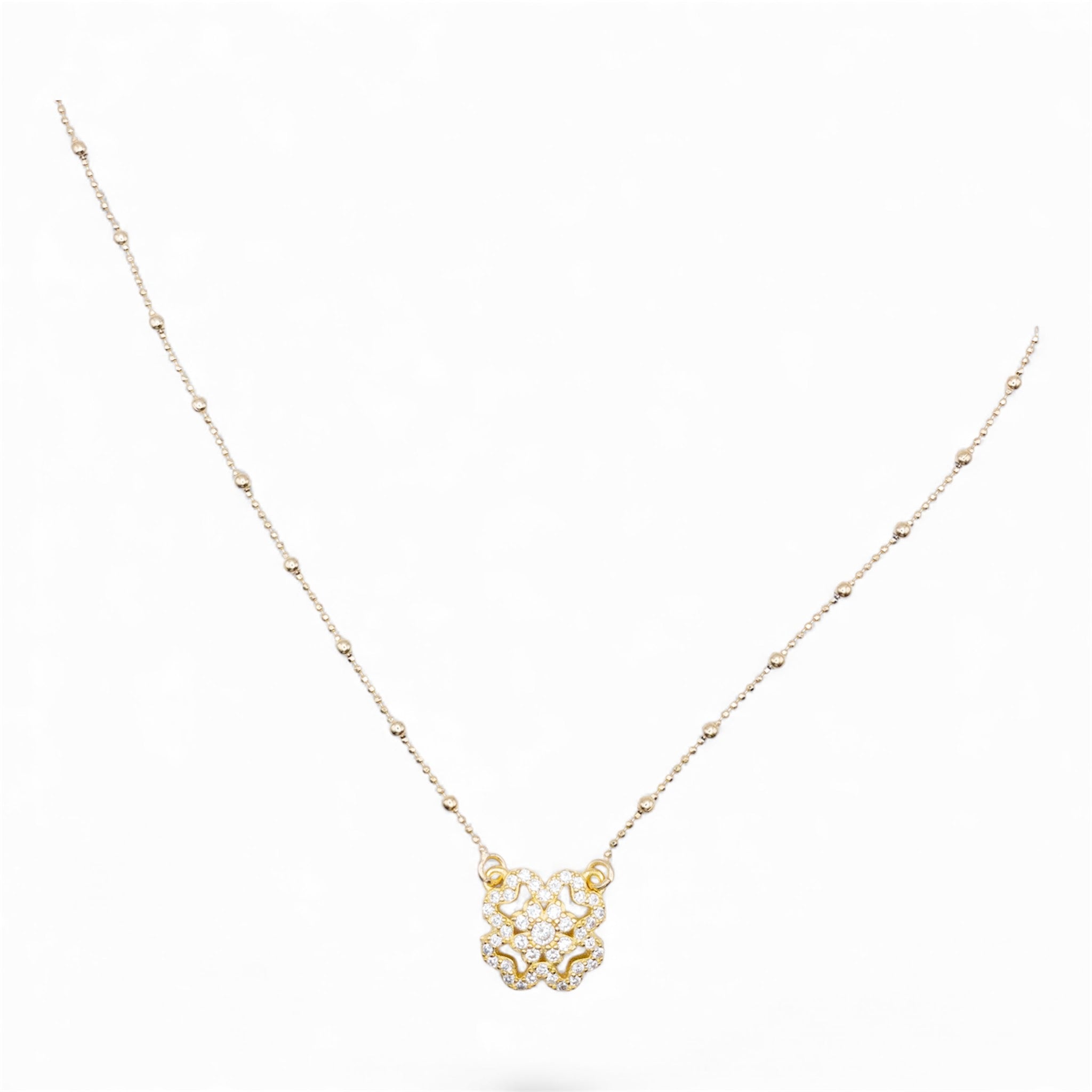 Collana Fiore di Luce – Oro e Zirconi