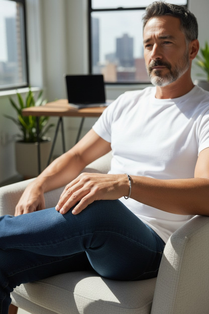 Bracciale Eclisse d’Acciaio – Pietra di Luce