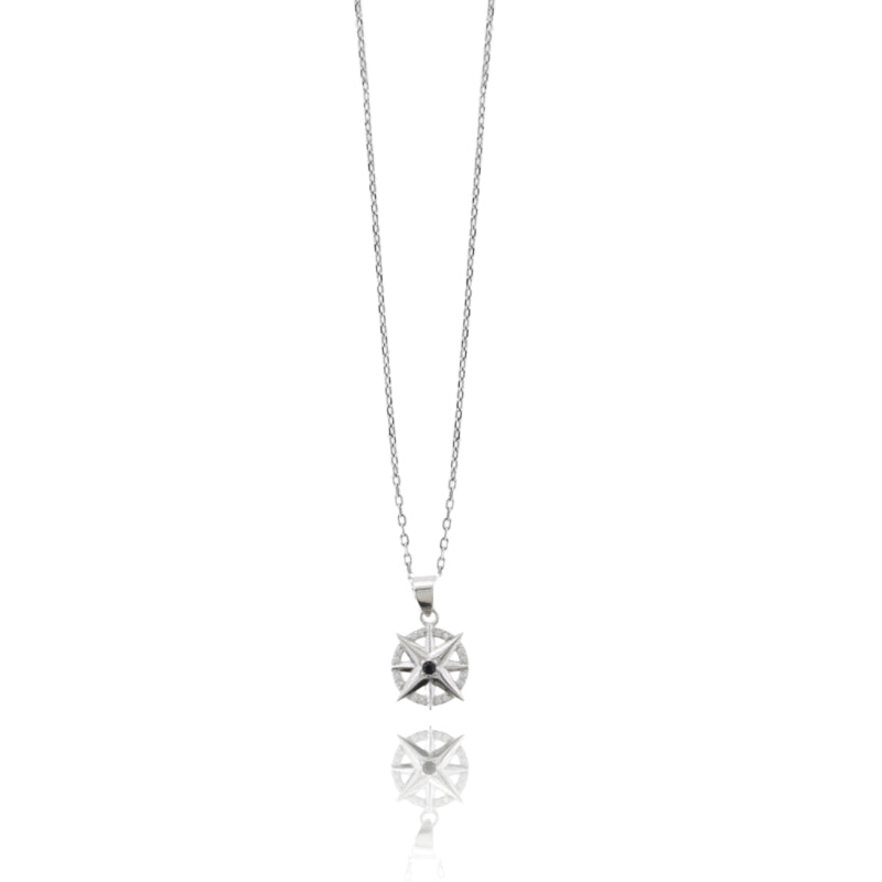 Northbound Compass Necklace - Argento 925