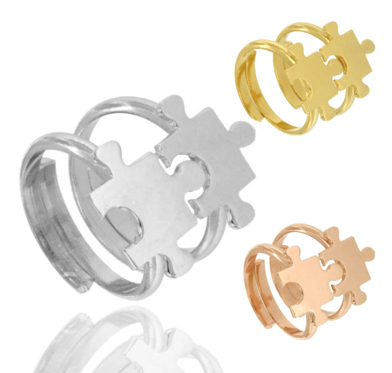 Anello Puzzle “Connection” – Argento 925 Regolabile
