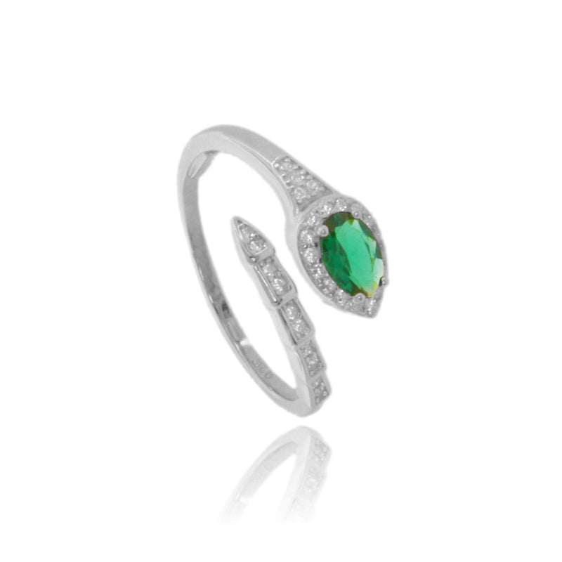 Anello Serpentis Emerald – Argento 925 con Zirconi