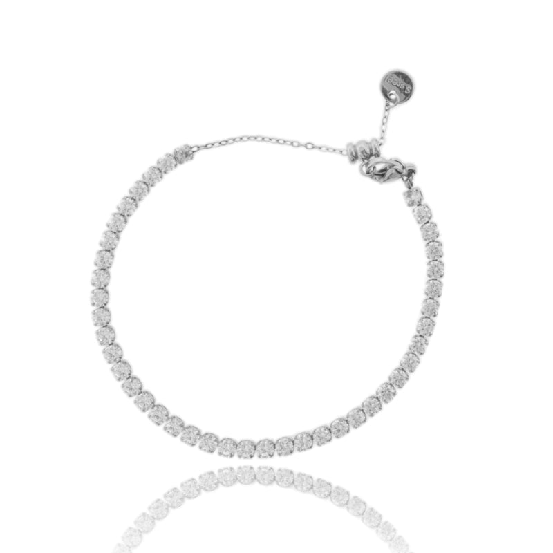 Bracciale Tennis “Linea Pura” in Acciaio con Zirconi