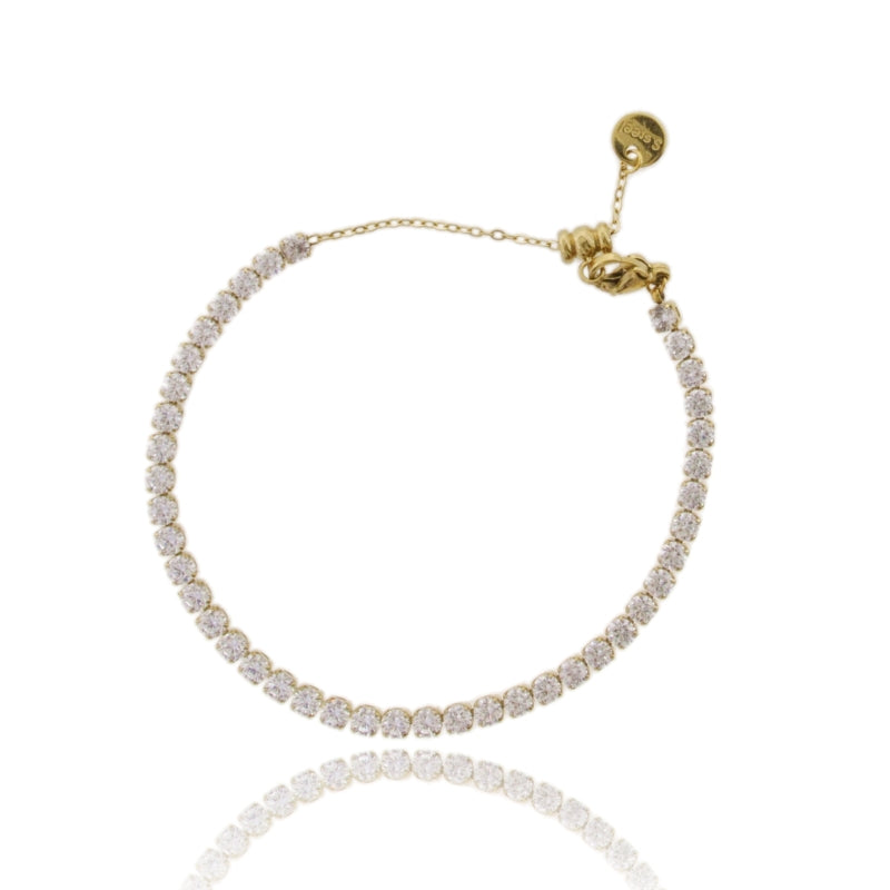 Bracciale Tennis “Linea Pura” in Acciaio con Zirconi