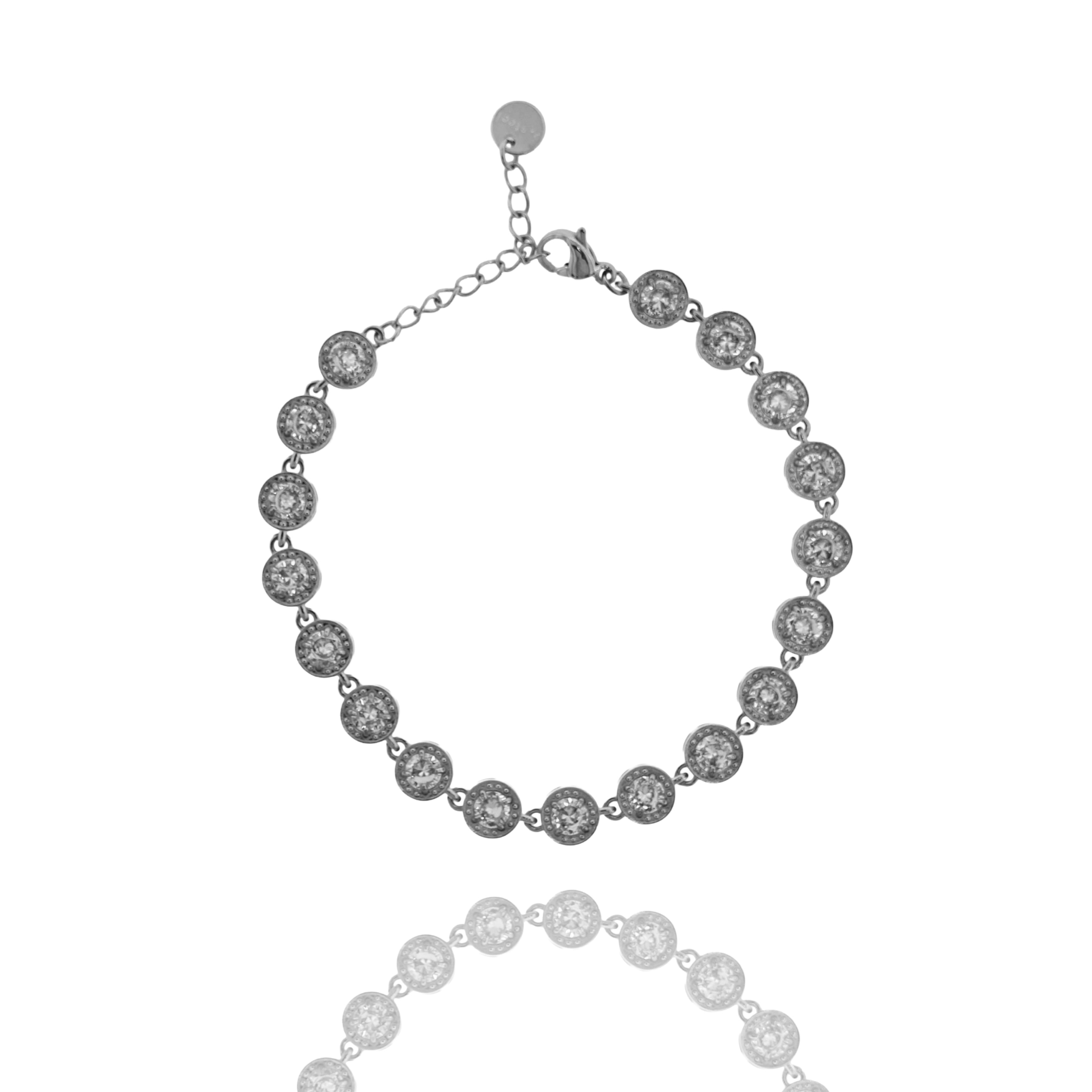 Luce Continua – Bracciale Tennis con Zirconi in Acciaio