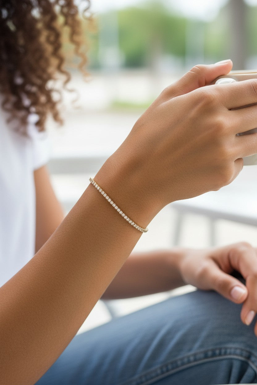 Bracciale Luce Dorata - Argento 925