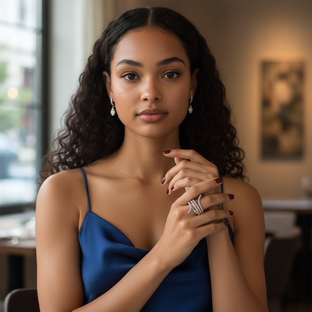 Serpentina Luminosa – Anello Serpente in Argento 925 con Zirconi