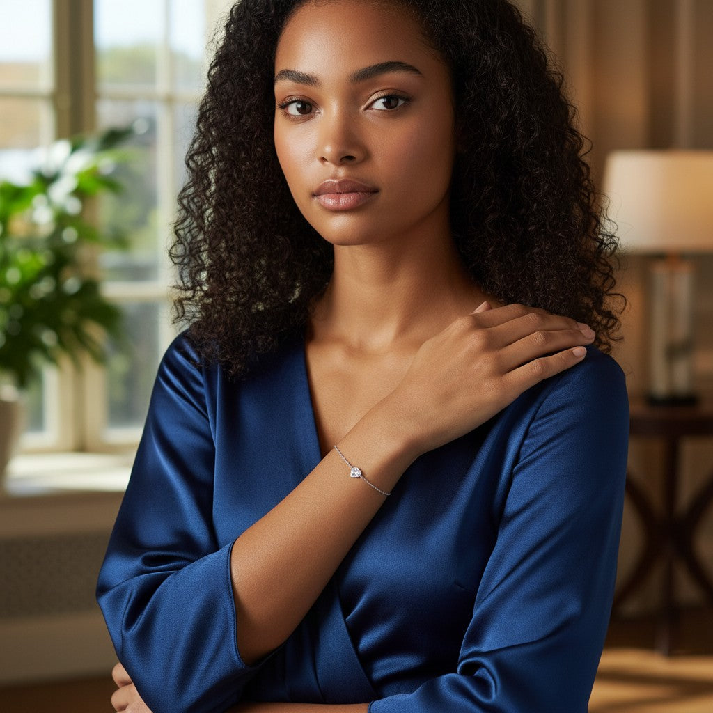 Bracciale Cuore Solitario - Argento 925