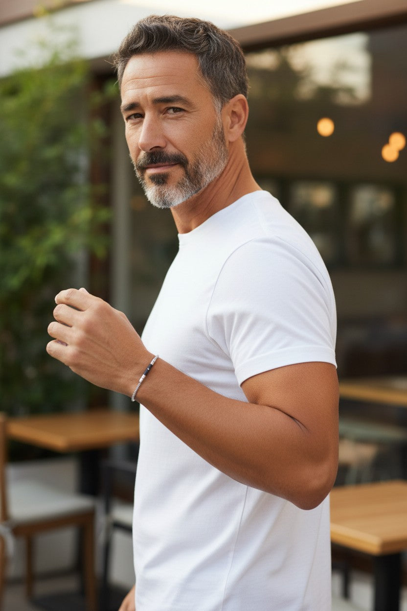 Bracciale Eclisse d’Acciaio – Pietra di Luce