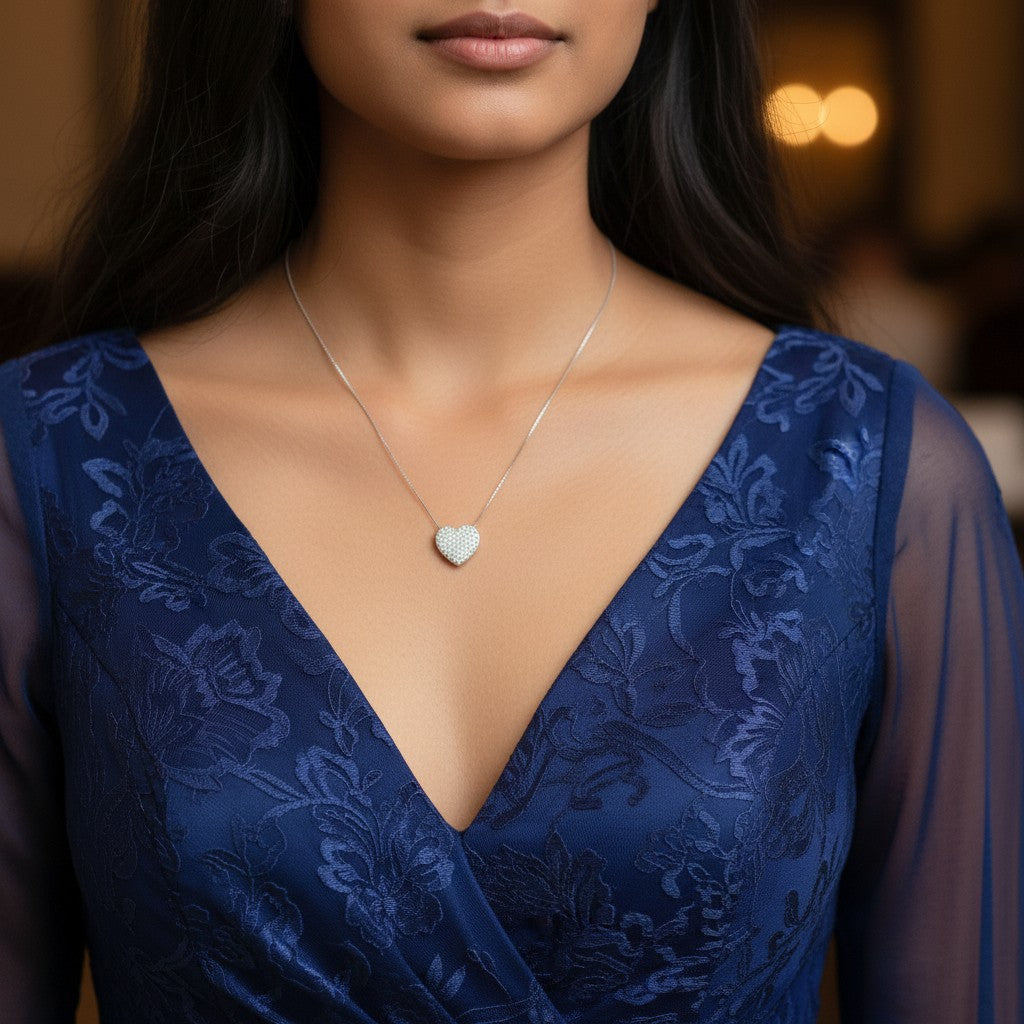 Cuore Crystal Glow in Argento 925