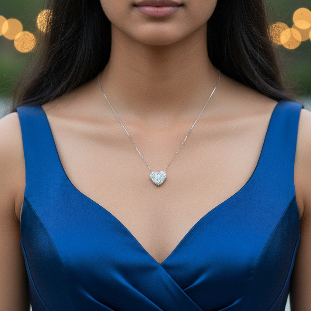 Cuore Crystal Glow in Argento 925